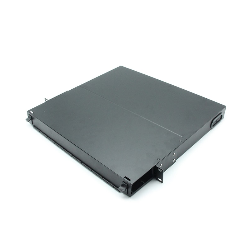 1U UHD MTP-LC 96F Patch panel -WITH front cover -4x24F cassett (3)