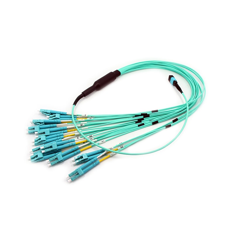 24F OM3 MTP-LC Staggered harness Cable