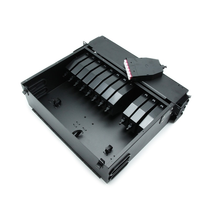 3U UHD OM4 MTP-LC 288F patch panel-12x24F cassettes