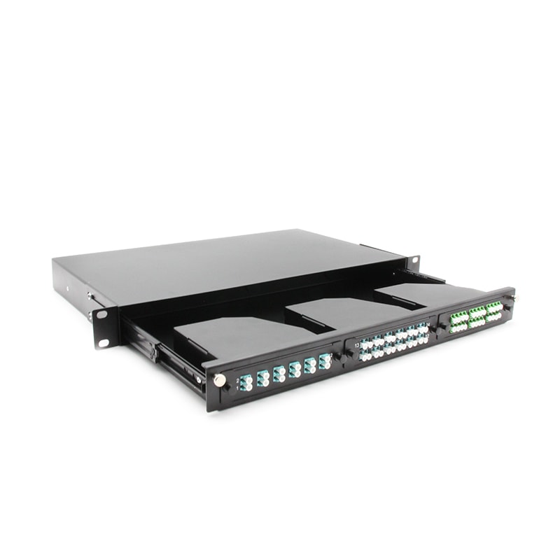 FHD 1U 72F MPO&MTP-LC Slide Rail Rack mount patch panel