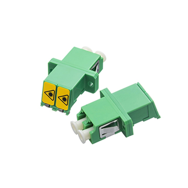 LC Duplex Adapter with Integrated Outer Shutter