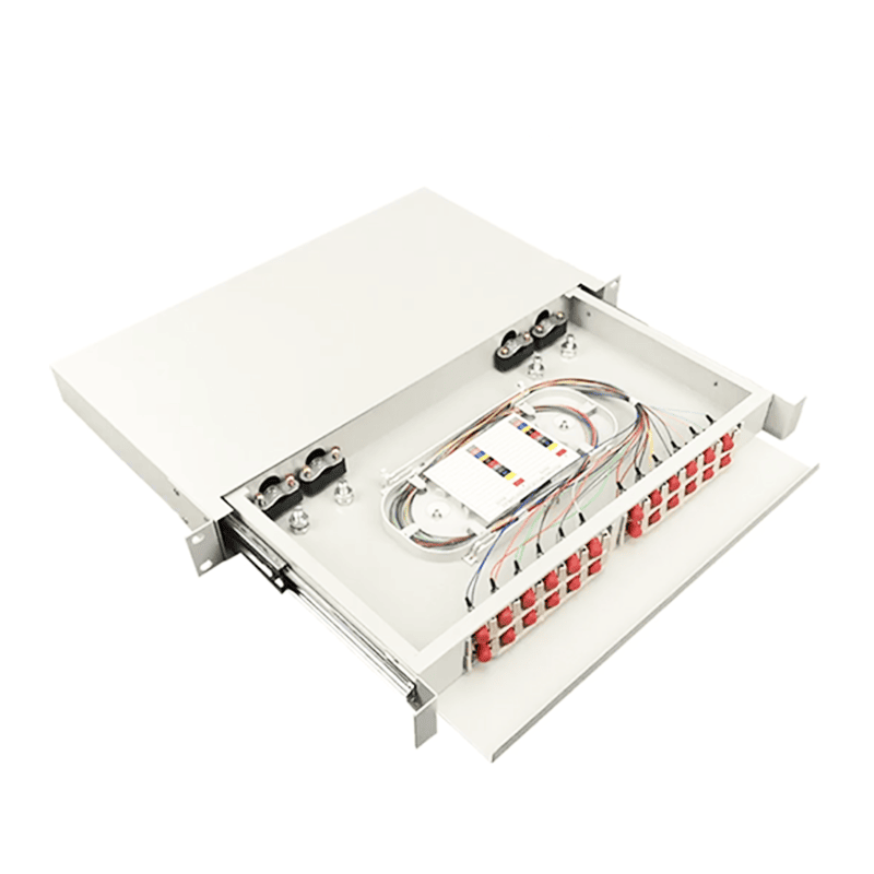 24F FC 19‘ 1RU Slide Rail Rack mount Patch panel- 4 Plastic FAP