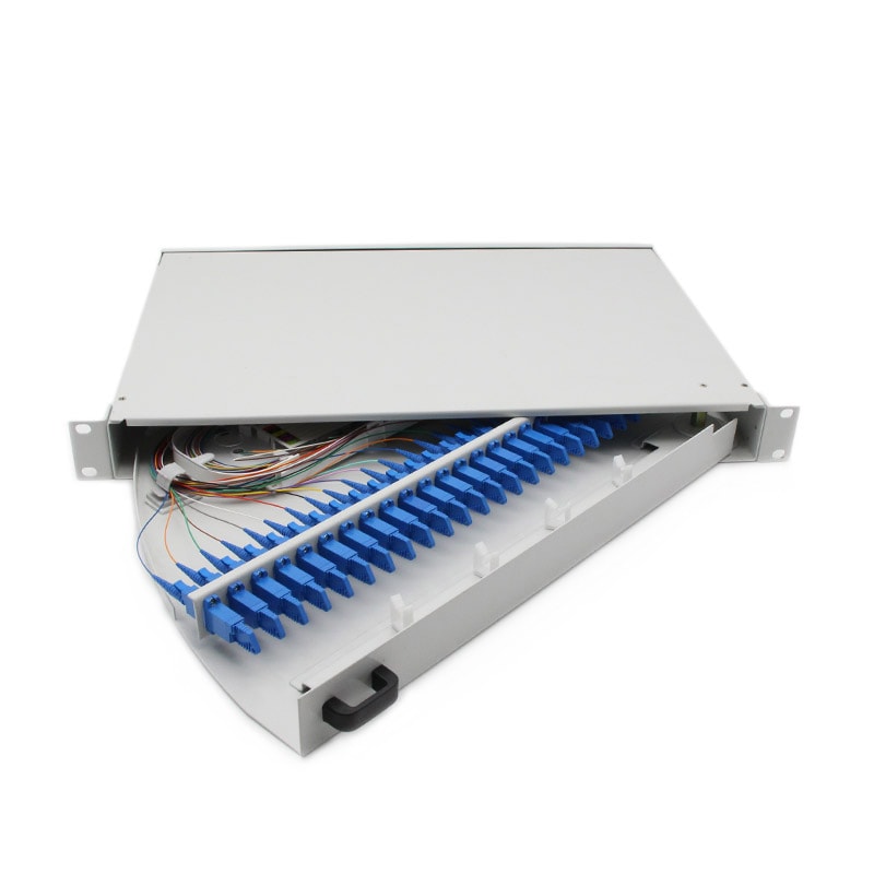 24ports E2000 19‘ 1RU Side pull out Rack mount Patch panel