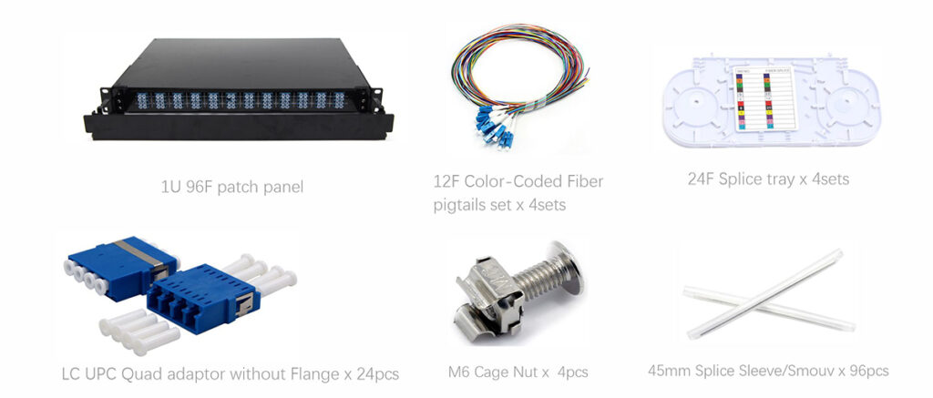 1hu 19' 96f Fiber Patch Panel Sliding Rail Design